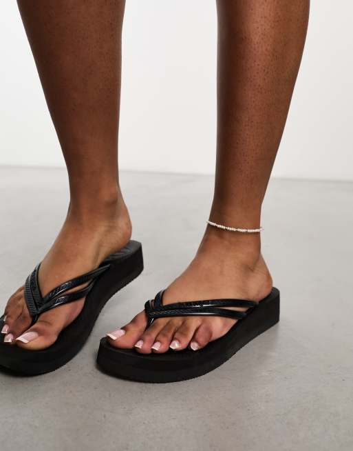 Black wedge hot sale havaianas