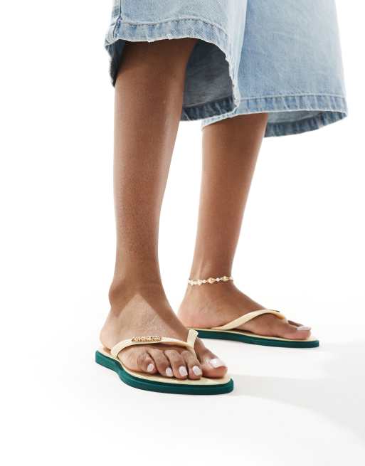 Havaianas – Zielone japonki z wąskimi paskami