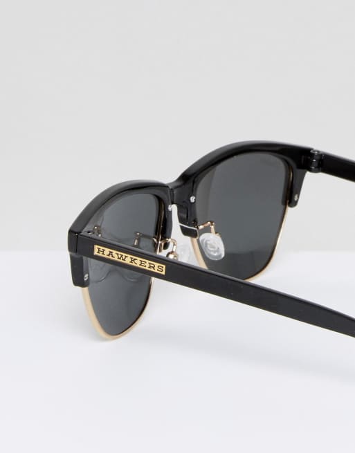 Hawkers Classic Polarised Retro Sunglasses In Black Asos