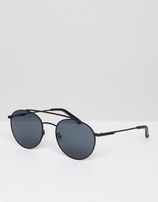 Hawkers Hills round sunglasses in black | ASOS