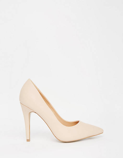 Head Over Heels By Dune Audrine Nude Heeled Court Shoes