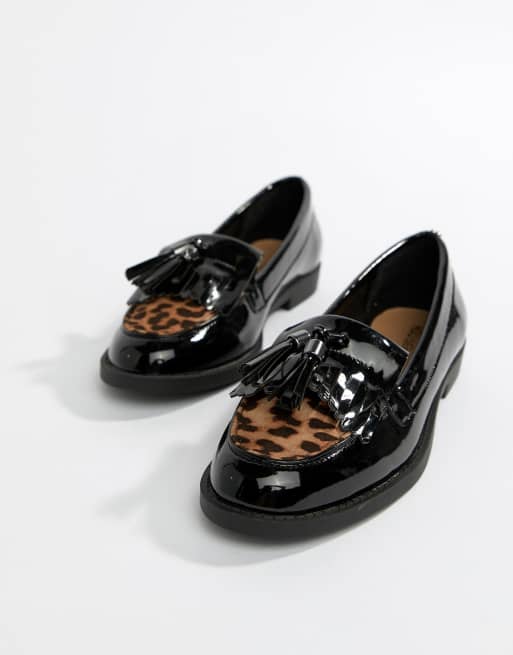 Dune leopard hot sale loafers