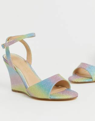 rainbow colored wedges