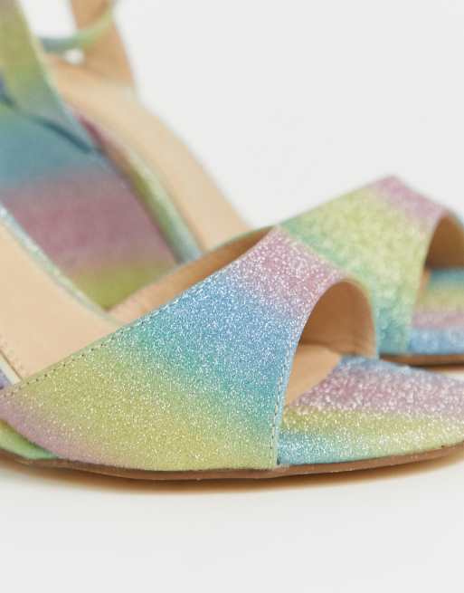 Rainbow glitter sale heels