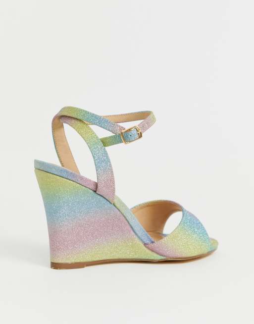 Rainbow sale wedge heels