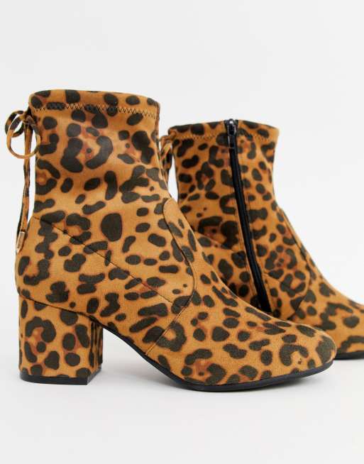 Dune leopard clearance print ankle boots