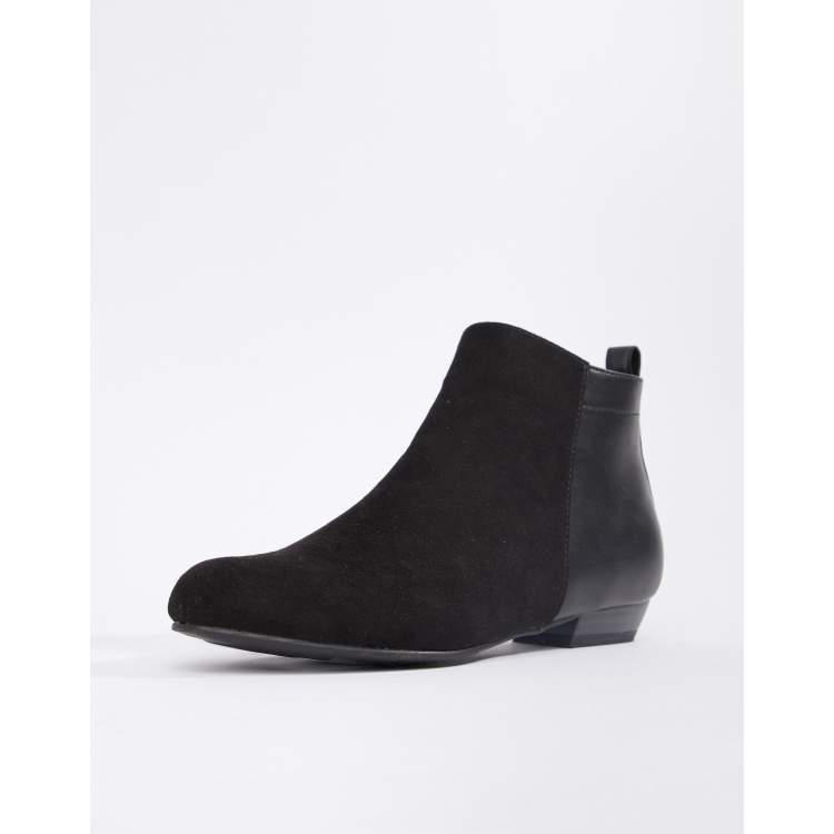Head Over Heels Perey black flat ankle boot ASOS