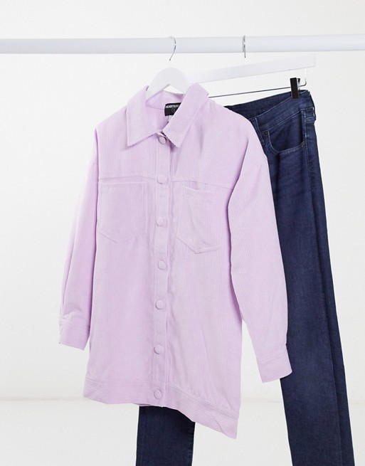 Heartbreak cord shirt in lilac