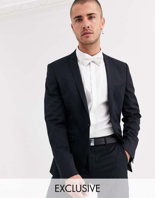 Heart and Dagger - Skinny colbert in marineblauw