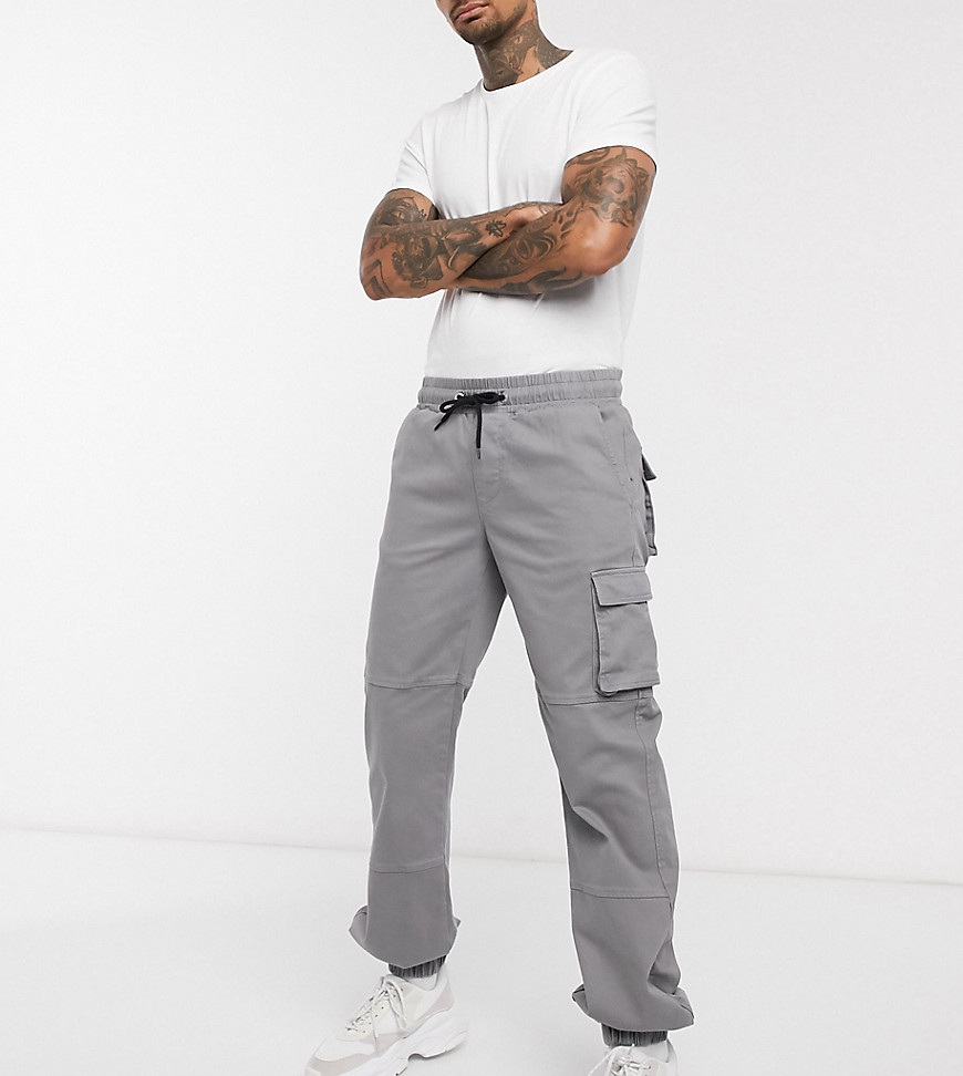 Heart & Dagger cargo trousers in washed grey