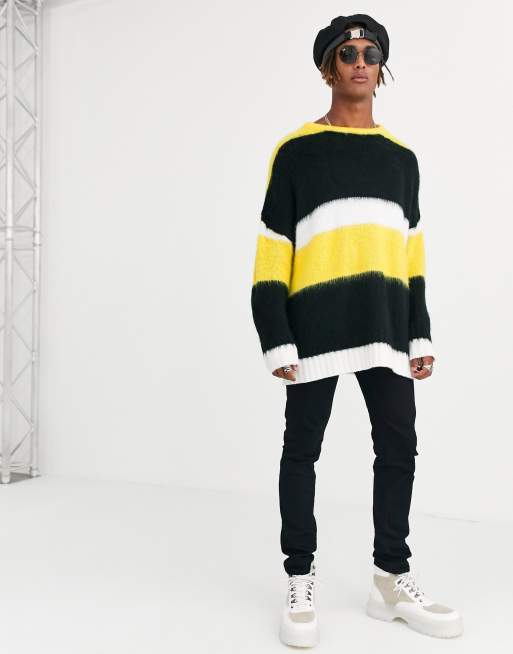 Black and hotsell yellow sweater men