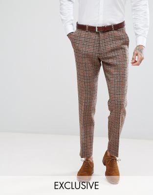 tweed skinny trousers