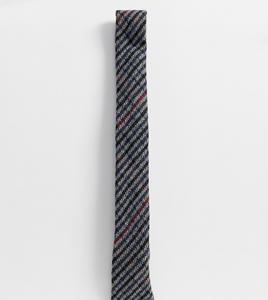 Heart & Dagger – Marinblå rutig slips