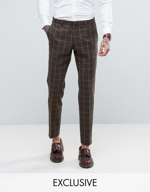 Heart & Dagger - Costume slim en tweed de laine - Marron, 2 de 2