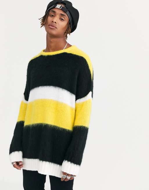 Pull jaune best sale et noir