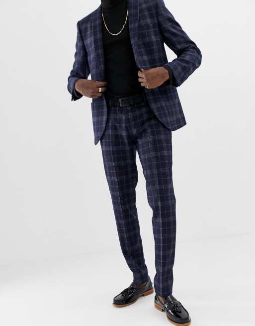 Heart & Dagger slim fit wool mix suit in navy, 2 of 2