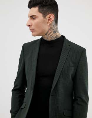 Heart & Dagger - Schlanke, kleingemusterte Anzugsjacke - Schwarz