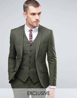 khaki suit asos