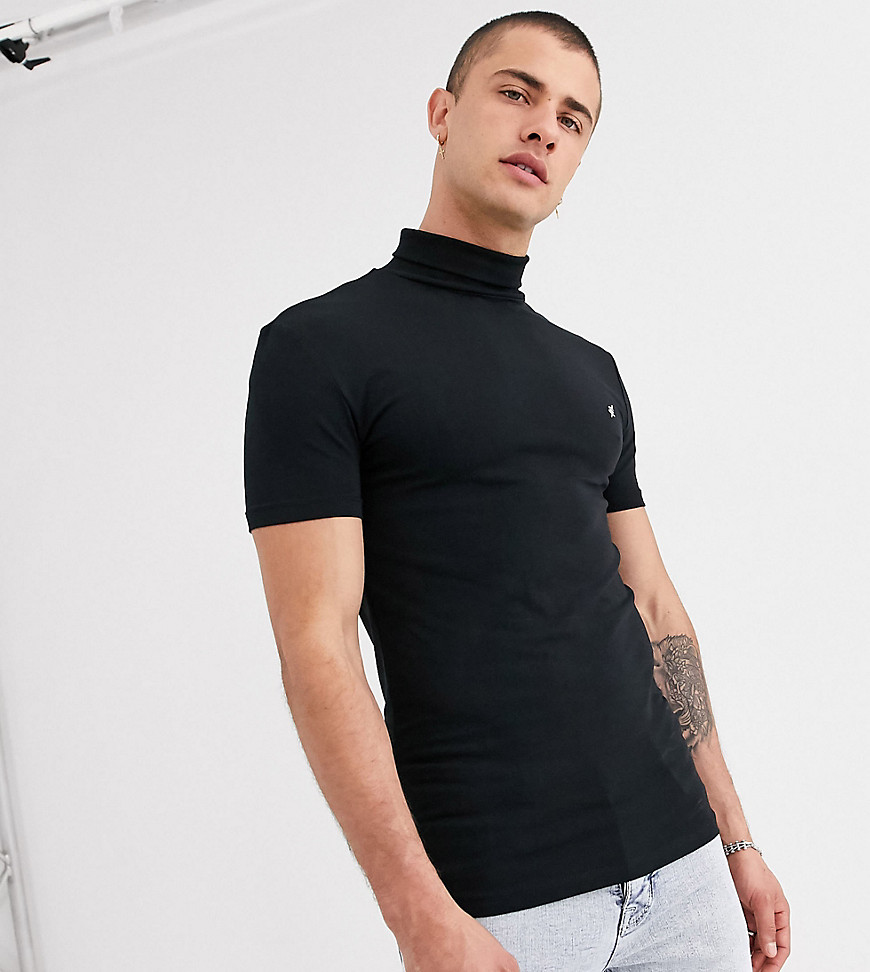Heart & Dagger - T-shirt met col en lange mouwen-Zwart