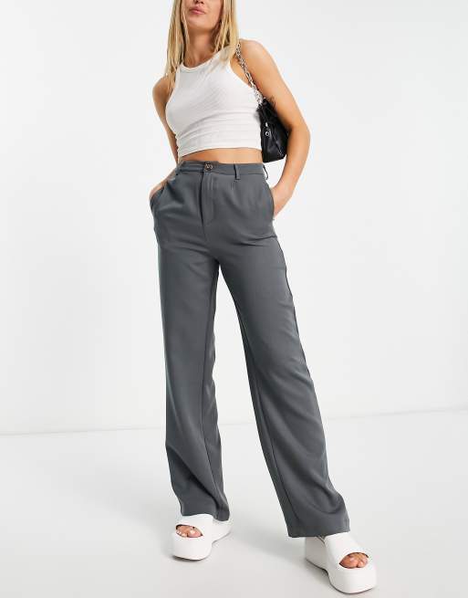 Heartbreak - Broek met wijde pijpen in grijs, deel van co-ord set