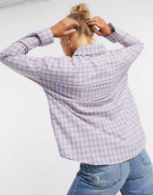 Heartbreak Camicia Oversize A Quadri Color Corallo Asos