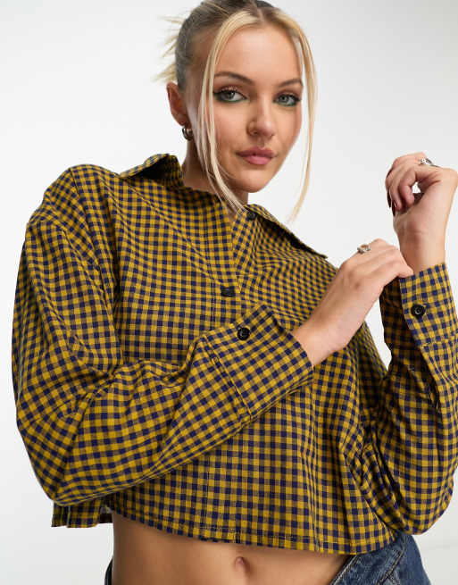 Heartbreak Camicia taglio corto gialla a quadri in coordinato ASOS