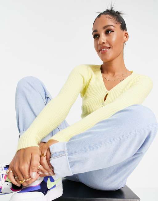 Heartbreak - Cardigan giallo limone in coordinato, 3 di 4