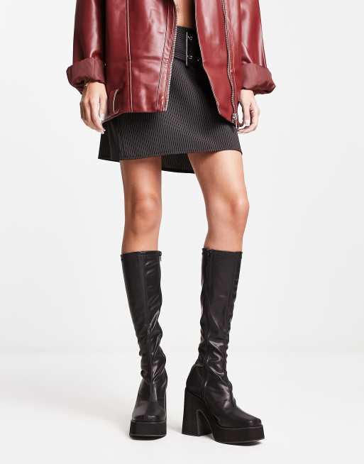 Over the knee outlet boots chunky