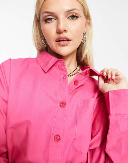 Pink sales poplin shirt