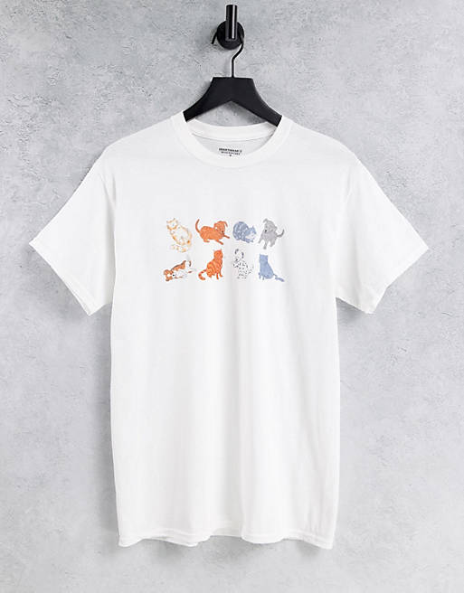 Heartbreak dogs and cats graphic t-shirt