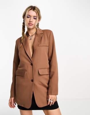 Heartbreak - Einreihiger Blazer in Camel-Neutral