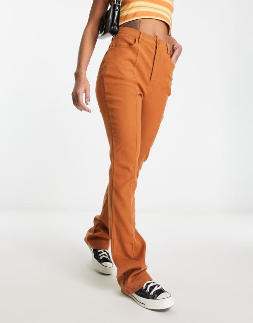 Heartbreak fit and flare trousers in camel