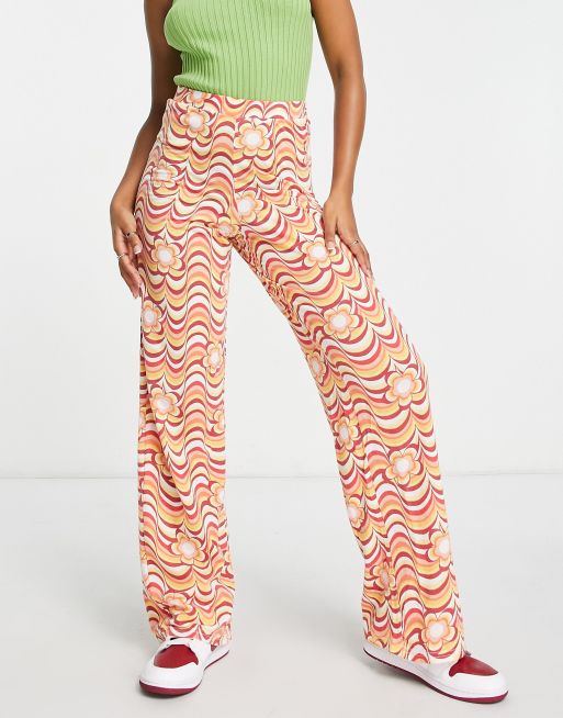 FULL TILT 70s Floral Flared Pants