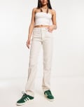[Heartbreak] Heartbreak high waisted straight leg pants in beige (part of a set)-Neutral 12 NATURAL