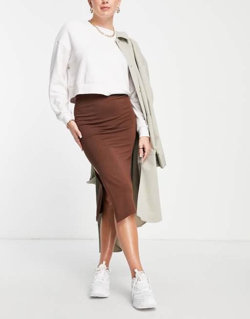 Heartbreak knitted skirt 3 piece in chocolate brown | ASOS