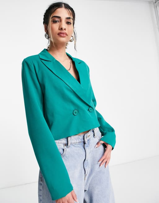 Heartbreak – Kurzer Blazer in Blaugrün, Kombiteil