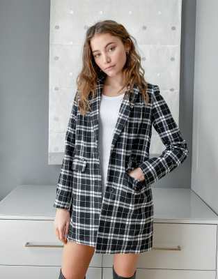 asos black and white blazer