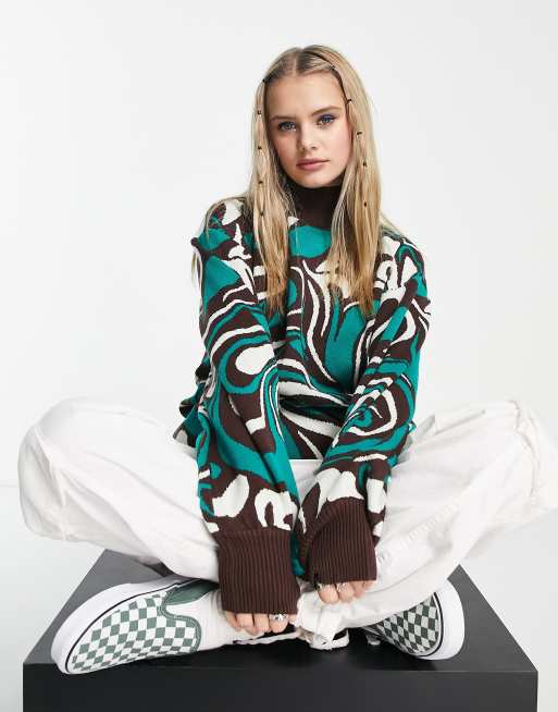 Heartbreak - Maglione accollato con stampa marmorizzata