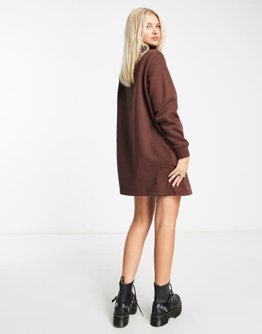 Heartbreak - Maglione accollato marrone cioccolato con zip corta, 2 di 4