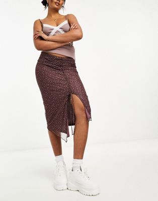 Heartbreak mesh midi skirt with split in ditsy floral print - ASOS Price Checker