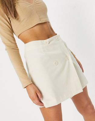 Heartbreak mini wrap skirt co-ord in ecru - ASOS Price Checker