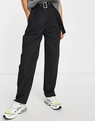 Heartbreak mix and match tailored trousers co-ord in black pinstripe | ASOS