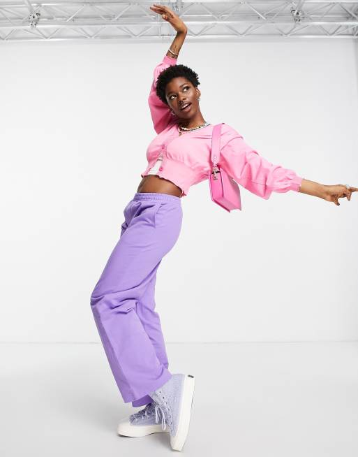 Heartbreak oversized cardigan co-ord in pink, 3 of 4