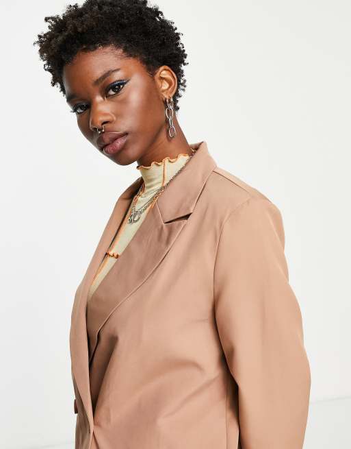Oversized camel blazer store