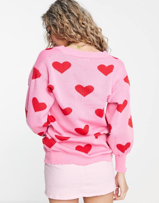 Cardigan with outlet hearts