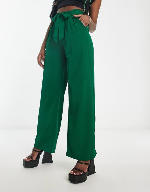 Pantalon large avec discount ceinture