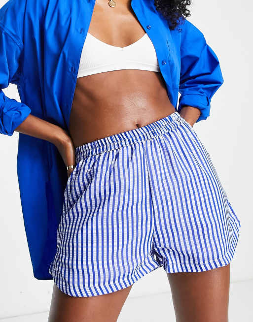Heartbreak - Pantaloncini blu a righe in coordinato
