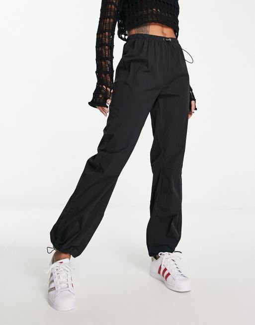Heartbreak parachute cargo trousers in black