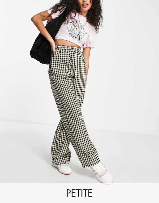 Petite sale gingham trousers