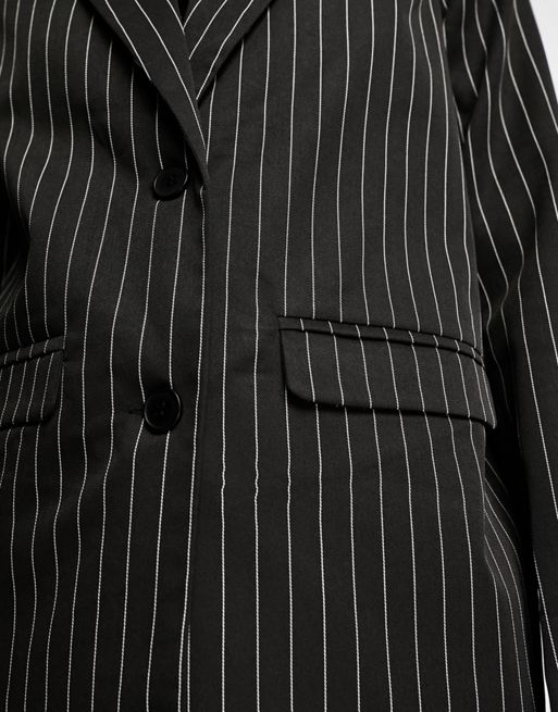 Black & White Pinstripe Blazer